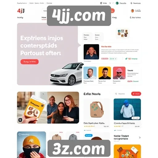 Navegação e design do site 4jj.com